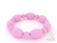 Jual Teether Silikon Bentuk Gelang, Kalung dan Pendant Bahan Aman Bebas BPA-10.pink.jpg