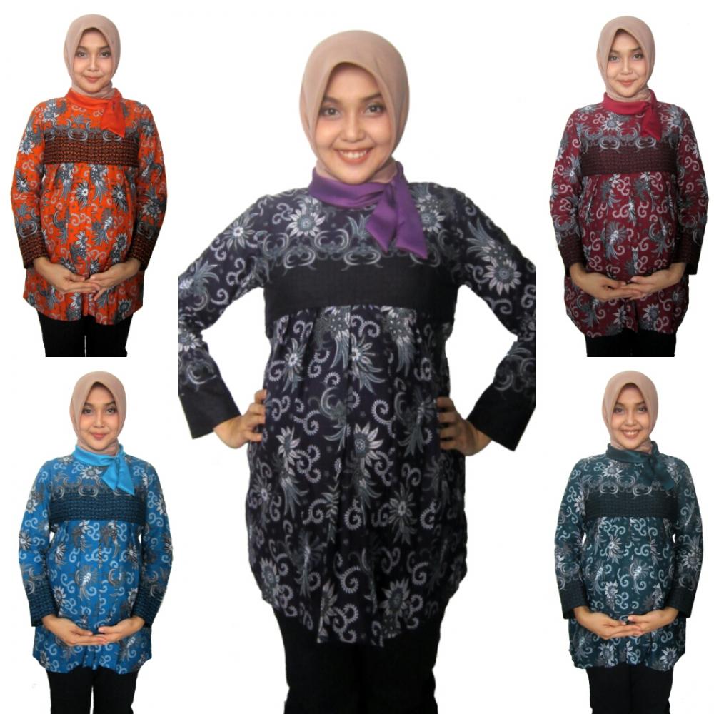  Baju  Kerja  Hamil  dan Menyusui Batik  Hamil  Blouse Jumbo 