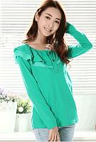 Baju hamil dan menyusui impor dengan desain yang modis dan nyaman dipakai-ak124-green.jpg