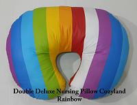 Bantal menyusui jumbo, cocok buat menyusui bayi kembar, dari Cozyland-double-deluxe-nursing-pillow-cozyland-rainbow-color.jpg